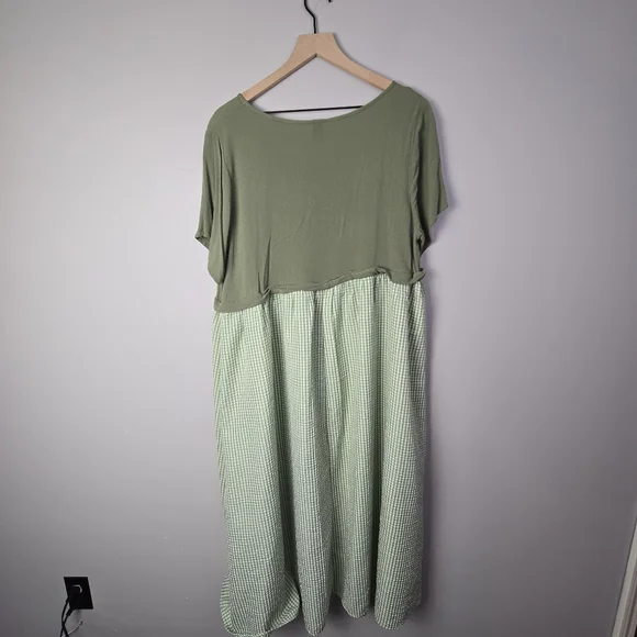 Emery Rose Green Plaid Dress Plus Size 1XL - Picture 8 of 8